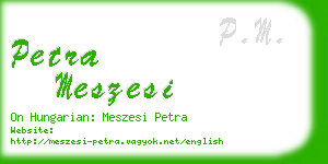 petra meszesi business card